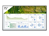 Sony Bravia Professional Displays FW-75BZ30L - 75" Diagonal klasse BZ30L Series LED-bagbelyst LCD paneldisplay - digital skiltning - Android TV - 4K UHD (2160p) 3840 x 2160 - HDR - Direct LED FW-75BZ30L