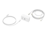 VISION TechConnect - Skyllemonterings-ansigtspladesæt - 5m - vægmonterbar - hvid - 2-gang - 2 porte TC3-PK5M