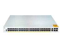 Cisco Catalyst 1000-48P-4G-L - Switch - Administreret - 24 x 10/100/1000 (PoE+) + 24 x 10/100/1000 + 4 x Gigabit SFP (uplink) - monterbar på stativ - PoE+ (370 W) C1000-48P-4G-L