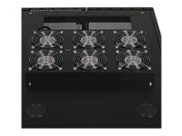 Eaton Tripp Lite Series Rack Enclosure Server Cabinet Roof Mount Fan Panel Airflow Mgmt 230V - Rack-dække - med 6 køleblæsere - AC 208-240 V - sort SRXFANROOF