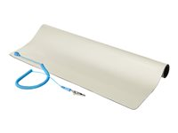 StarTech.com 23x47in Anti Static Mat, ESD Mat for Electronics Repair, Anti Static Desk Mat w/Detachable Grounding Wire, ANSI/ESD S 4.1 Compliant, Flexible Thermoplastic Work Mat/Pad - Suitable for Tables (LG-ANTI-STATIC-MAT) - Antistatisk underlag - aftagelig jordningsledning - beige LG-ANTI-STATIC-MAT