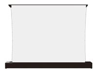 Multibrackets M - Projektor skærm med gulvholder - LS, elektrisk, stigende, RS232 - fritstående - motoriseret - 118" (300 cm) - 16:9 - Matte White - sort 7350105218668