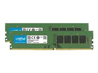 Crucial - DDR4 - sæt - 64 GB: 2 x 32 GB - DIMM 288-PIN - 3200 MHz / PC4-25600 - CL22 - 1.2 V - ikke bufferet - ikke-ECC CT2K32G4DFD832A