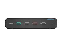 Belkin Universal Secure Dual-Head - 2nd Generation - KVM / audio-switch - 4 x KVM / audio - 1 lokalbruger - desktop - TAA-kompatibel F1DN204KVM-UNN4