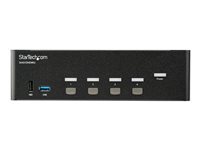 StarTech.com StarTech.com 4-Port Dual Monitor HDMI KVM Switch with Audio & USB 3.0 hub - 4K 30Hz - 4 PC Mac Computer KVM Switch Box for HDMI Display (SV431DHD4KU) - KVM / audio / USB switch - 4 x KVM / audio / USB - monterbar på stativ SV431DHD4KU