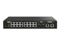 QNAP QSW-M2116P-2T2S - Switch - Administreret - 16 x 100/1000/2.5G (PoE+) + 2 x 10 Gigabit SFP+ + 2 x 100/1000/2.5/5/10G (PoE++) - desktop, monterbar på stativ - PoE++ (280 W) QSW-M2116P-2T2S