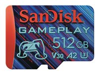 SanDisk GamePlay - Flashhukommelseskort - 512 GB - A2 / Video Class V30 / UHS-I U3 - microSDXC UHS-I SDSQXAV-512G-GN6XN