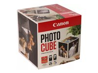 Canon Photo Cube Creative Pack - Skinnende - 2 pakker - sort, farve (cyan, magenta, gul) - original - blækpatron/papirsæt - for PIXMA TS5350, TS5350i, TS5351, TS5351i, TS5352, TS5353, TS7450, TS7450i, TS7451, TS7451i 3713C011