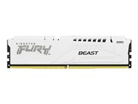 Kingston FURY Beast - DDR5 - modul - 16 GB - DIMM 288-PIN - 6400 MHz / PC5-51200 - CL32 - 1.4 V - ikke bufferet - on-die ECC - hvid KF564C32BWE-16
