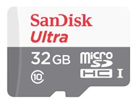 SanDisk Ultra - Flashhukommelseskort (microSDHC til SD adapter inkluderet) - 32 GB - Class 10 - microSDHC UHS-I SDSQUNR-032G-GN3MA