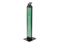 Compulocks BrandMe - Stativ - for tablet kabinet - kan brandes - metal - sort - skærmstørrelse: op til 24" - gulvstående - med Lighting Kit 140BLK01-UK