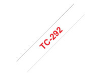 Brother - Hvid, rød - Rulle (0,9 cm x 7,7 m) 1 stk. printerbånd - for P-Touch PT-15, PT-20, PT-2000, PT-3000, PT-500, PT-5000, PT-6, PT-8, PT-8E TC292