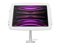 Compulocks iPad Pro 12.9" (3-6th Gen) Space Enclosure Flex Arm Mount - Monteringssæt (fleksibel arm, indelukke) - for tablet - låsbar - højglansaluminium - hvid - skærmstørrelse: 12.9" - vægmonterbar, overflademonterbar, på disk - for Apple 12.9-inch iPad Pro (3. generation, 4. generation, 5. generation, 6. generation) 159W299PSENW