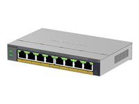 NETGEAR Easy Smart GS108EPP - Switch - high-power - L3 - smart - 8 x 10/100/1000 (PoE+) - desktop, væg-monterbar - PoE+ (123 W) GS108EPP-100EUS