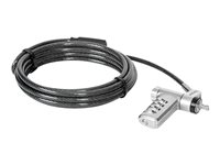 Targus DEFCON Ultimate - Sikkerhedskabelslås - universelt serialiseret - sølv - 2 m (pakke med 25) ASP96GLX-25S