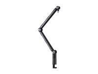 CHERRY XTRFY Ngale Boom Arm - Monteringssæt (boom-arm, c-klemme / grommet montering, gevindadapter 3/8" - 5/8") - justerbar arm - for mikrofon - aluminium - sort - skrivebordsmonterbar CX-NGALE-BOOM-BLACK