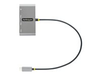 StarTech.com 3-Port USB-C Hub with Ethernet, 3x USB-A Ports, Gigabit Ethernet, USB 3.0 5Gbps, Bus-Powered, USB Type-C Hub w/ GbE and 1ft/30cm Long Cable, Portable USB-C to USB-A Laptop Hub - USB Expansion Hub (HB30C3A1GEA2) - Hub - 3 x SuperSpeed USB 3.0 + 1 x 10/100/1000 - desktop HB30C3A1GEA2