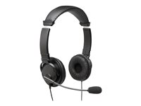 Kensington USB Hi-Fi Headphones with Mic - Headset - på øret - kablet - USB-A - sort K97601WW