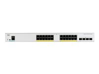 Cisco Catalyst 1000-24T-4X-L - Switch - Administreret - 24 x 10/100/1000 + 4 x 10 Gigabit SFP+ (uplink) - monterbar på stativ C1000-24T-4X-L