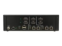 Tripp Lite Secure KVM Switch, 2-Port, Dual Head, DisplayPort to DisplayPort, 4K, NIAP PP4.0, Audio, CAC, TAA - KVM / audio-switch - 2 x KVM / audio / USB - 1 lokalbruger - desktop - TAA-kompatibel - for P/N: P783-006-DP, P783-006-DPU, P783-010-DP, UR022-001, UR030-006 B002-DP2AC2-N4