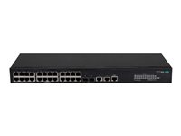 HPE FlexNetwork 5140 24G 2SFP+ 2XGT EI - Switch - L3 - smart - 24 x 10/100/1000 + 2 x 1 Gigabit / 10 Gigabit SFP+ + 2 x 10 Gigabit Ethernet - monterbar på stativ - BTO R8J41A#ABB