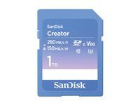 SanDisk Creator - Flashhukommelseskort - 1 TB - Video Class V60 / UHS-II U3 / Class10 - SDXC UHS-II SDSDXEP-1T00-GNCIS