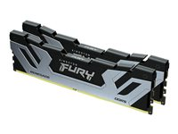 Kingston FURY Renegade - DDR5 - sæt - 48 GB: 2 x 24 GB - DIMM 288-PIN - 4200 MHz / PC5-67200 - CL40 - 1.45 V - ikke bufferet - on-die ECC - sort, sølv KF584CU40RSK2-48