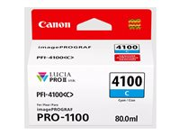 Canon PFI-4100 C - 80 ml - cyan - original - hængekasse - blækbeholder - for imagePROGRAF PRO-1100 6778C001