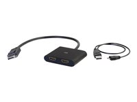 C2G DisplayPort 1.2 to Dual HDMI MST Hub - Video-/audioswitch - 2 x HDMI - desktop 84293