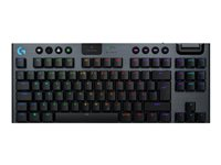 Logitech G G915 X - Tastatur - gaming, LIGHTSPEED - TKL - bagbelyst - trådløs - USB-C, Bluetooth, 2.4 GHz - sort 920-012756