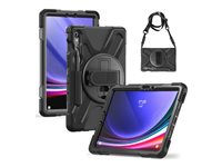 Insmat - Bagsidecover til tablet - grov - robust armering - polykarbonat, gummi, termoplastisk polyuretan (TPU) - for Samsung Galaxy Tab S8+, Tab S9+ 652-1288