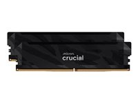 Crucial Pro OC - DDR5 - sæt - 32 GB: 2 x 16 GB - DIMM 288-PIN - 6400 MT/s / PC5-51200 - CL32 - 1.35 V - ikke bufferet - mat snigersort CP2K16G64C32U5B