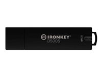 Kingston IronKey D500S - USB flashdrive - krypteret - FIPS 140-3 Level 3 - 64 GB - USB 3.2 Gen 1 - TAA-kompatibel IKD500S/64GB