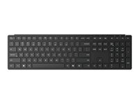 Lenovo Multi-Mode Pro 6000 - Tastatur - trådløs - 2.4 GHz, Bluetooth - QWERTY - svensk/finsk - formørkelsessort - brun kasse 4Y41S04691