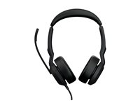 Jabra Evolve2 50 UC Stereo - Headset - på øret - kablet - aktiv støjfjerning - USB-C, USB-A - sort - UC-certificeret 25089-989-799
