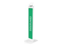 Compulocks BrandMe - Stativ - for tablet kabinet - kan brandes - metal - hvid - skærmstørrelse: op til 24" - gulvstående - med Lighting Kit 140WLK01-EU