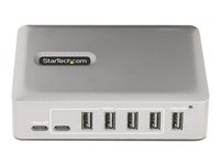 StarTech.com 7-Port USB-C Hub, 5x USB-A + 2x USB-C, Self-Powered w/ 65W Power Supply, USB 3.1 10Gbps Hub w/ BC1.2 Charging, Desktop/Laptop USB Hub with 3ft Locking USB-IF Certified Cable - USB Expansion Hub (10G5A2CS-USB-C-HUB) - Hub - 5 x USB 3.2 Gen 2 + 2 x USB-C 3.2 Gen 2 - desktop 10G5A2CS-USB-C-HUB
