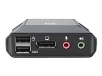 Eaton Tripp Lite series 2-Port DisplayPort 1.1/USB KVM Switch with Audio/Video, Built-In Cables, USB Peripheral Sharing - KVM / audio / USB switch - 2 x KVM / audio / USB - 1 lokalbruger - desktop B032-DPUA2