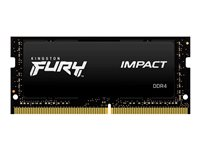 Kingston FURY Impact - DDR4 - sæt - 64 GB: 2 x 32 GB - SO DIMM 260-PIN - 3200 MT/s / PC4-25600 - CL20 - 1.2 V - ikke bufferet - ikke-ECC - sort KF432S20IBK2/64