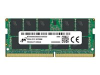 Micron - DDR4 - modul - 16 GB - SO DIMM 260-PIN - 3200 MHz / PC4-25600 - CL22 - 1.2 V - ikke bufferet - ECC MTA9ASF2G72HZ-3G2F1R