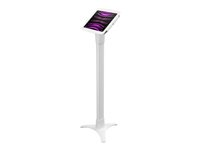 Compulocks iPad 10th-11th (A16) Gen Space Enclosure Portable Floor Stand White - Stativ - 45° synsvinkel - for tablet - transportabel - låsbar - stål, højglansaluminium - hvid - skærmstørrelse: 10.9" - monteringsgrænseflade: 100 x 100 mm - gulvstående - for Apple 10.9-inch iPad (10. generation) 147W209IPDSW