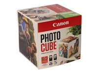 Canon Photo Cube Creative Pack - Skinnende - 2 pakker - sort, farve (cyan, magenta, gul) - original - blækpatron/papirsæt - for PIXMA TS5350, TS5350i, TS5351, TS5351i, TS5352, TS5353, TS7450, TS7450i, TS7451, TS7451i 3713C014