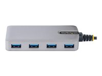 StarTech.com 4-Port USB Hub, USB 3.0 5Gbps, Bus Powered, USB-A to 4x USB-A Hub with Optional Auxiliary Power Input, Portable Desktop/Laptop USB Hub with 1ft (30cm) Attached Cable - USB Expansion Hub (5G4AB-USB-A-HUB) - Hub - 4 x USB 3.2 Gen 1 + 1 x micro-USB - desktop 5G4AB-USB-A-HUB