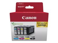 Canon PGI-1500 BK/C/M/Y Multipack - 4 pakker - sort, gul, cyan, magenta - original - blækbeholder - for MAXIFY MB2050, MB2150, MB2155, MB2350, MB2750, MB2755 9218B006