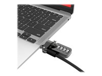Compulocks Ledge Lock Adapter for MacBook Air M1 with Combination Cable Lock - Adapter til låsning af slot for sikkerhed - med kombokabellås - sølv - for MacBook Air 13,3" MBALDG03CL
