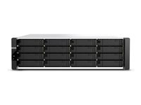 QNAP ES1686dc R2 - NAS-server - 16 bays - rackversion - SAS 12Gb/s - RAID 0, 1, 5, 6, 10, 50, JBOD, 60, RAID TP - RAM 96 GB - Gigabit Ethernet / 10 Gigabit Ethernet - iSCSI support - 3U ES1686DC-R2-2142IT-96G