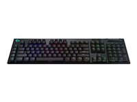 Logitech G915 LIGHTSPEED Wireless RGB Mechanical Gaming Keyboard - GL Tactile - Tastatur - bagbelyst - trådløs - Bluetooth, 2.4 GHz - Nordisk - tastkontakt: GL Tactile - sort 920-008907