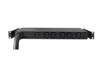 APC Basic Rack PDU - Strømfordelingsenhed (rackversion) - AC 400 V - 22 kW - tre faser - input: IEC 60309 - output-stikforbindelser: 6 (IEC 60320 C19) - 2.44 m ledning - sort - for P/N: SCL400RMJ1U, SCL500RMI1UC, SCL500RMI1UNC, SMTL1000RMI2UC, SMTL750RMI2UC AP7526