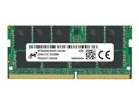 Micron - DDR4 - modul - 16 GB - SO DIMM 260-PIN - 3200 MHz / PC4-25600 - CL22 - 1.2 V - ikke bufferet - ECC MTA18ASF2G72HZ-3G2R1R