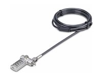 StarTech.com Universal Laptop Lock 6.6ft (2m), Security Cable For Notebook Compatible With Noble Wedge/Nano/K-Slot; Keyless Combination Locking Cable - Anti-Theft Cut-Resistant Steel Cable (UNIVC4D-LAPTOP-LOCK) - Sikkerhedskabelslås - sort, sølv - 2 m UNIVC4D-LAPTOP-LOCK